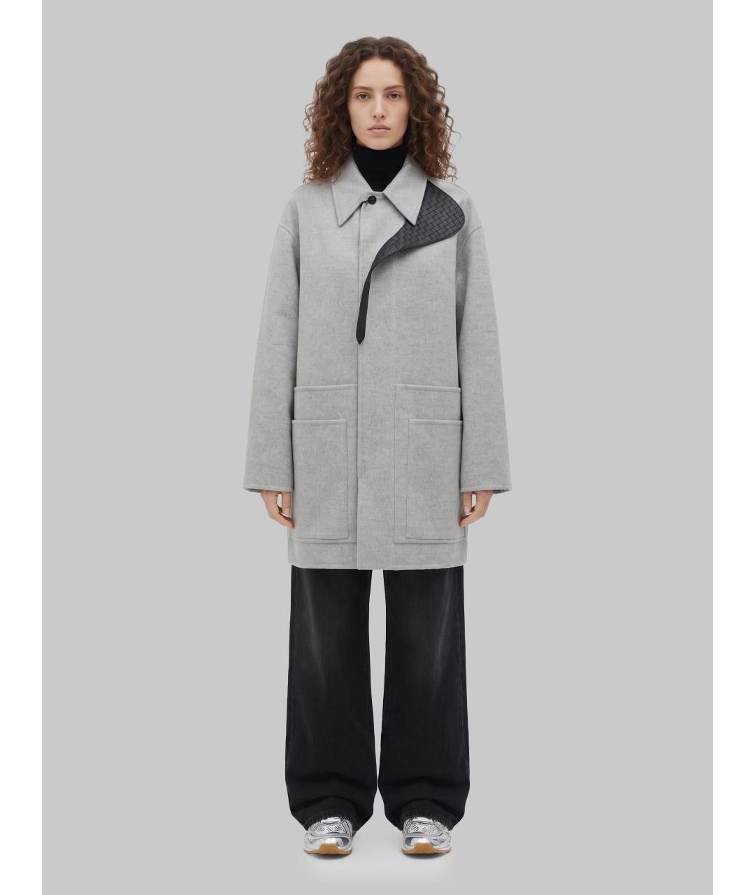 BOTTEGA VENETA Серая шерстяная куртка, фото 1