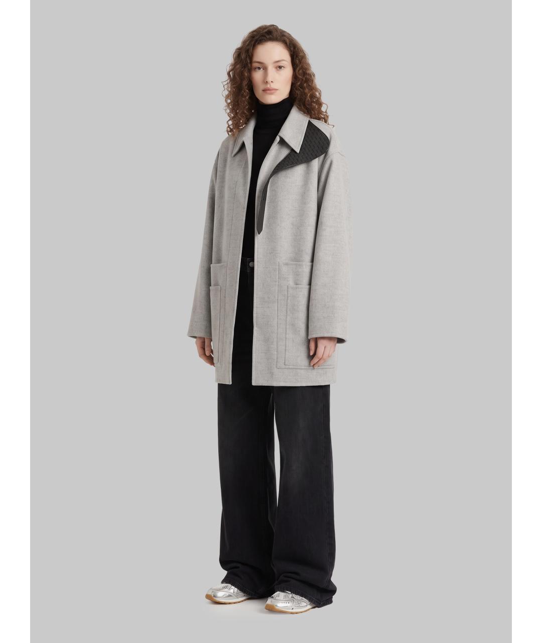 BOTTEGA VENETA Серая шерстяная куртка, фото 2