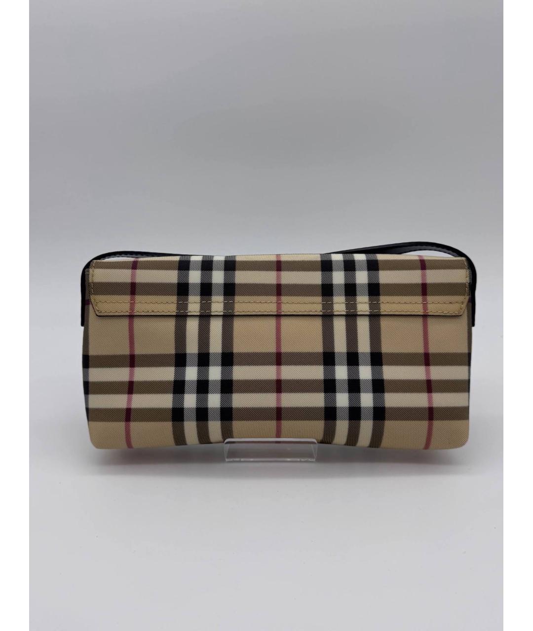 BURBERRY Коричневая кожаная сумка с короткими ручками, фото 3