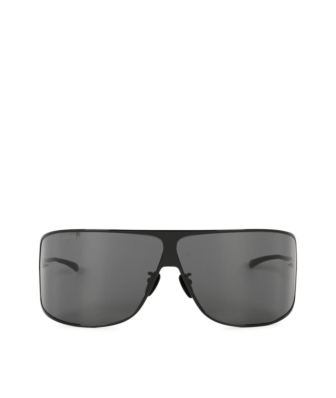 GUCCI Черные металлические солнцезащитные очки, фото 1