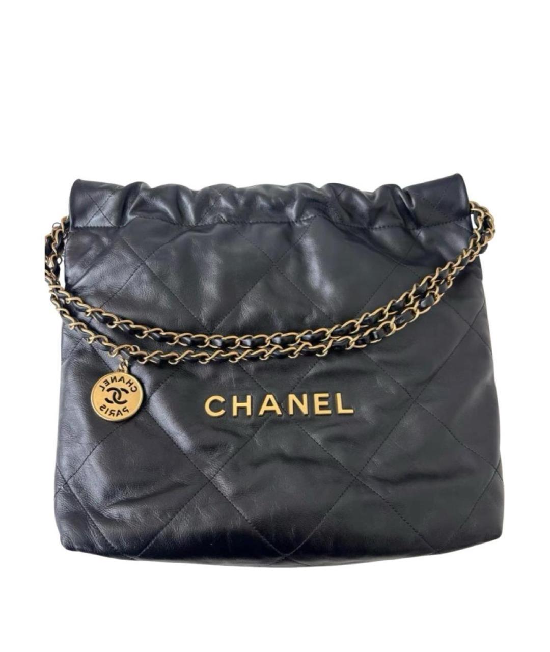 CHANEL Черная кожаная сумка тоут, фото 1