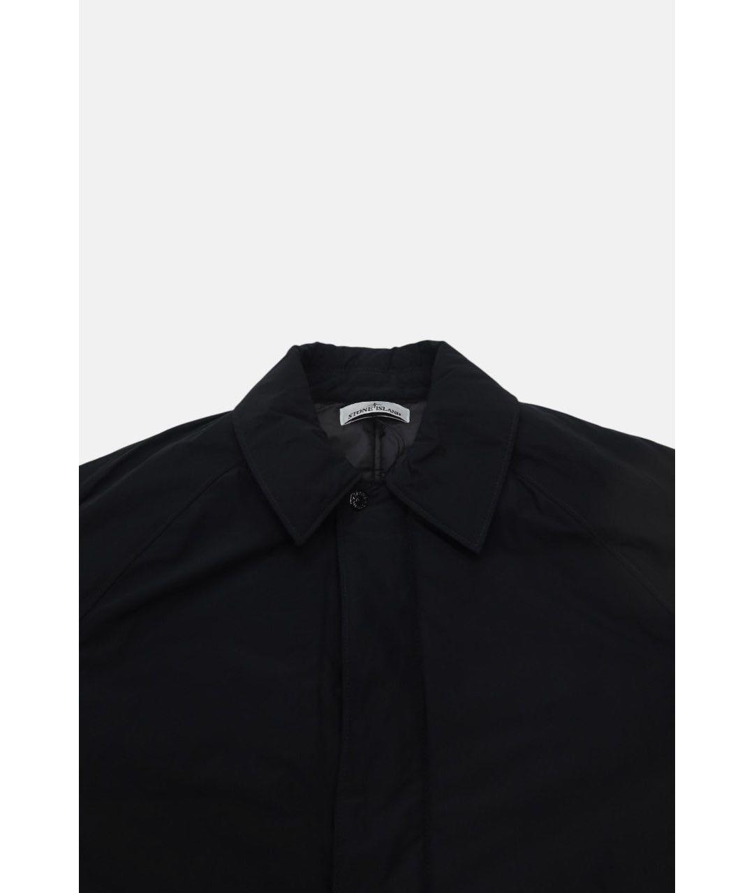 STONE ISLAND Черное полиамидовое пальто, фото 6