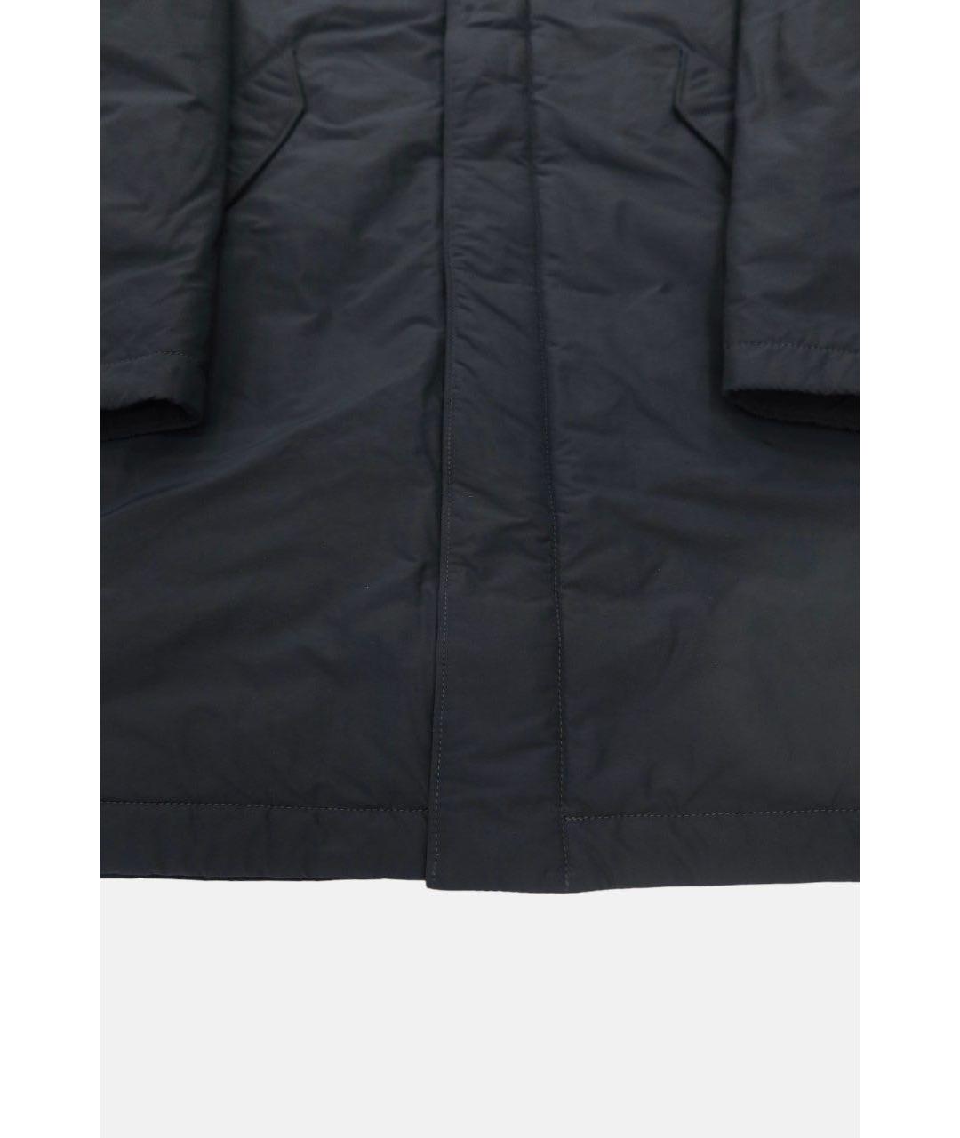 STONE ISLAND Черное полиамидовое пальто, фото 3