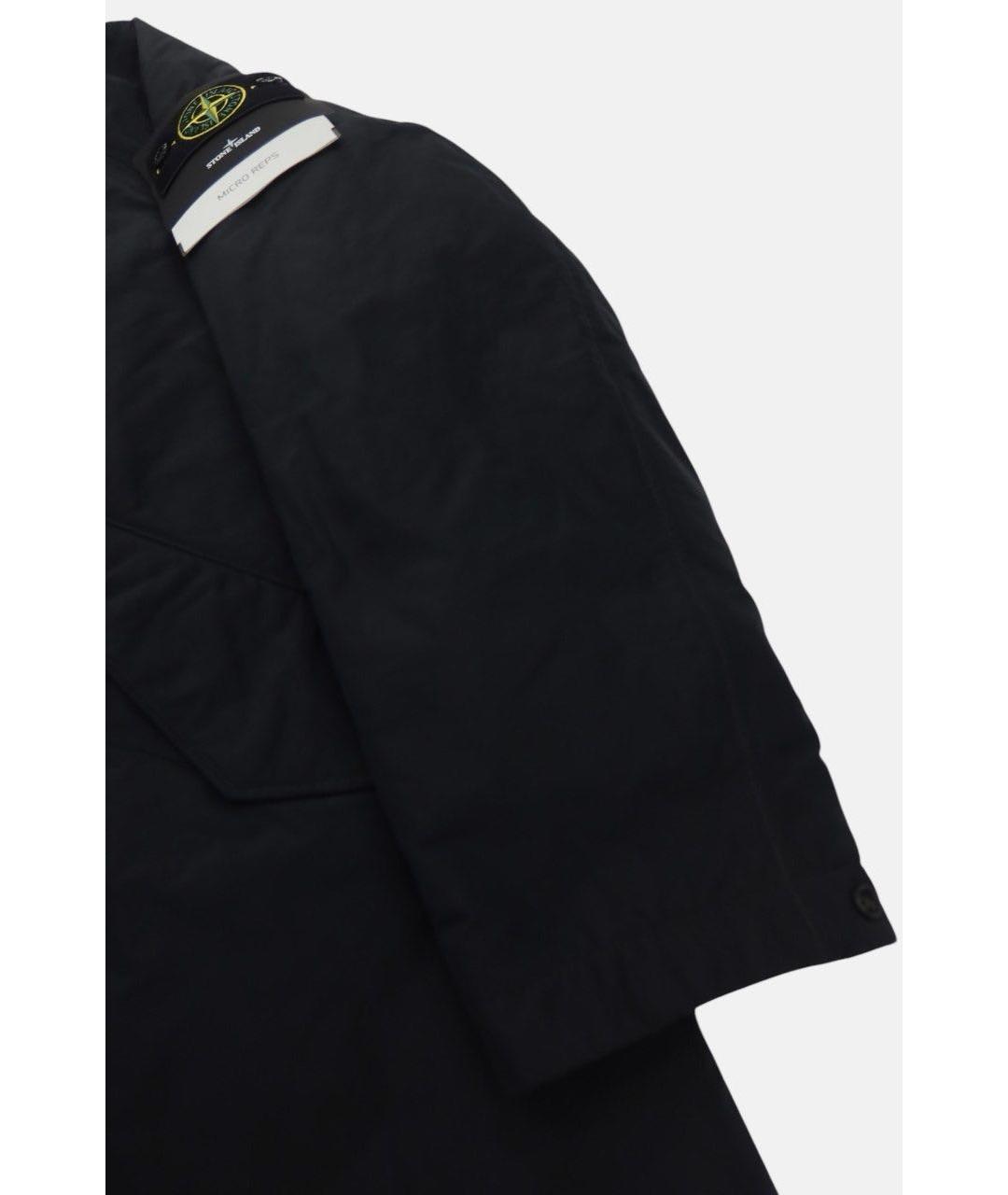 STONE ISLAND Черное полиамидовое пальто, фото 4