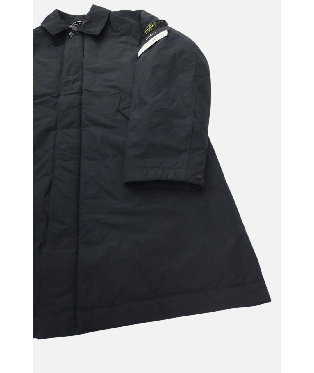 STONE ISLAND Черное полиамидовое пальто, фото 2