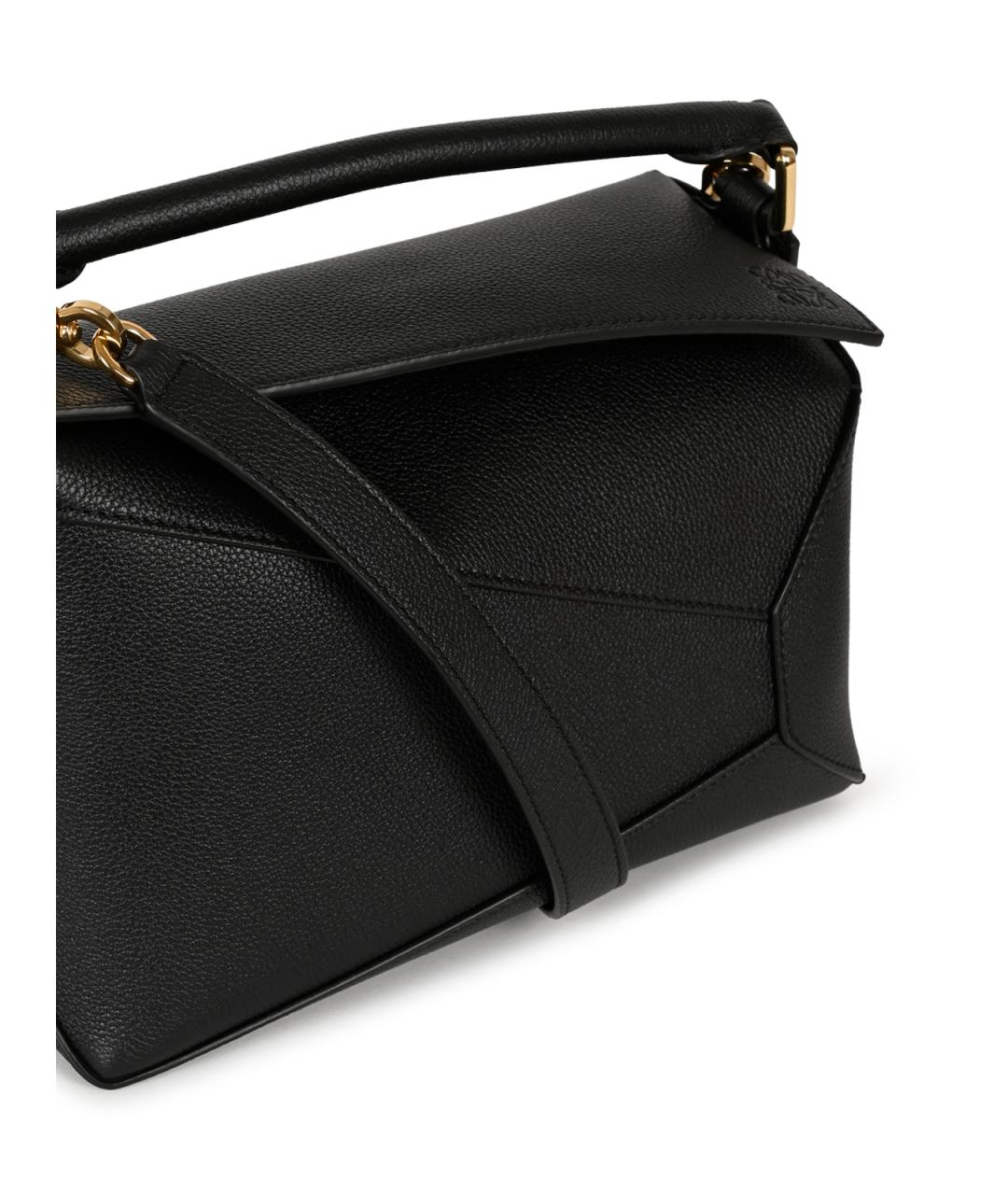 LOEWE Черная кожаная сумка через плечо, фото 4