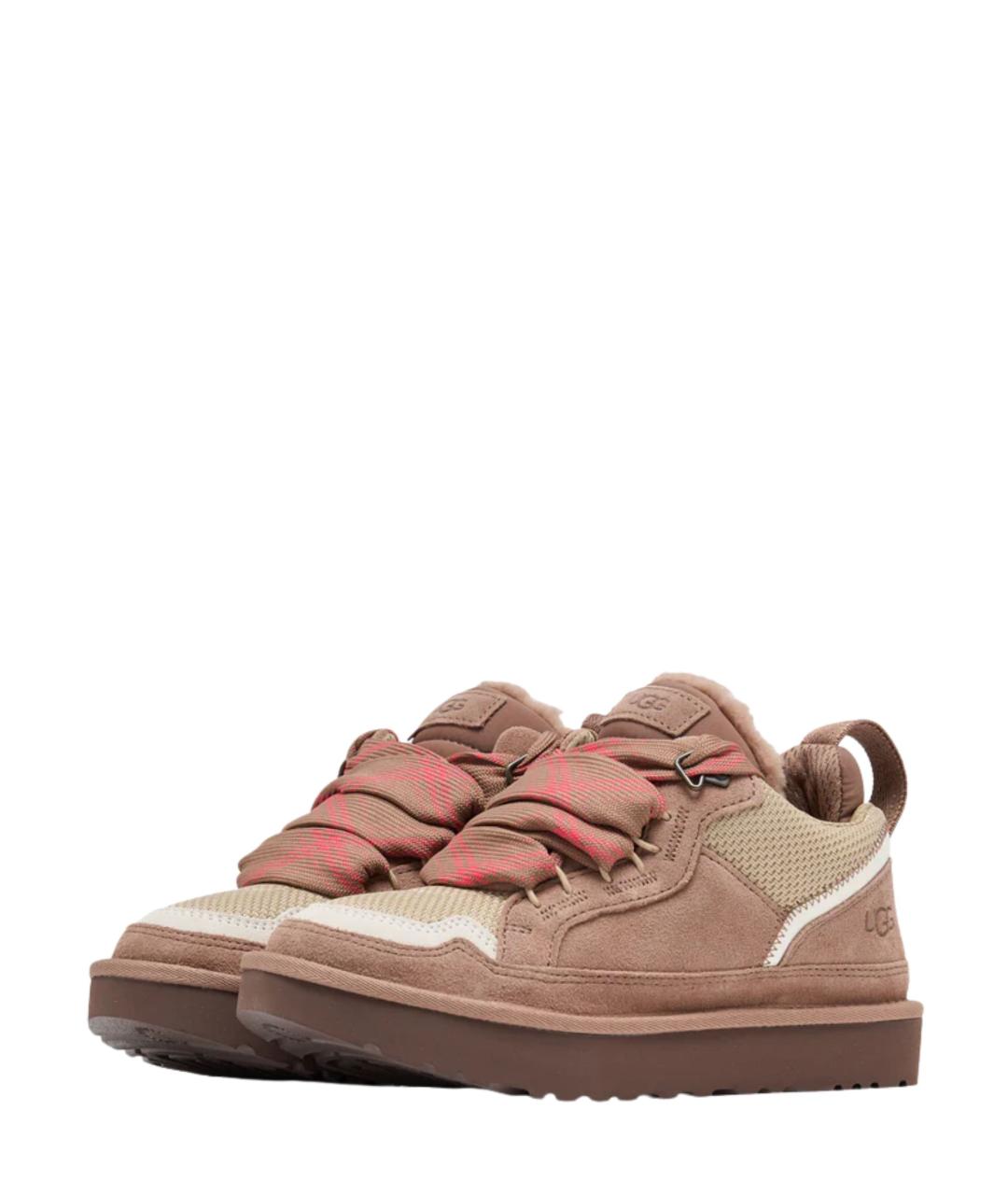 UGG Розовые кожаные кроссовки, фото 3