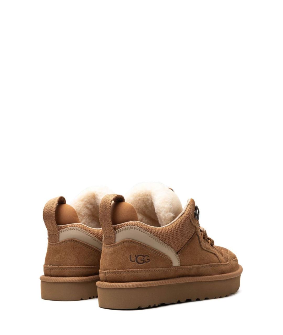 UGG Коричневые кожаные кроссовки, фото 4