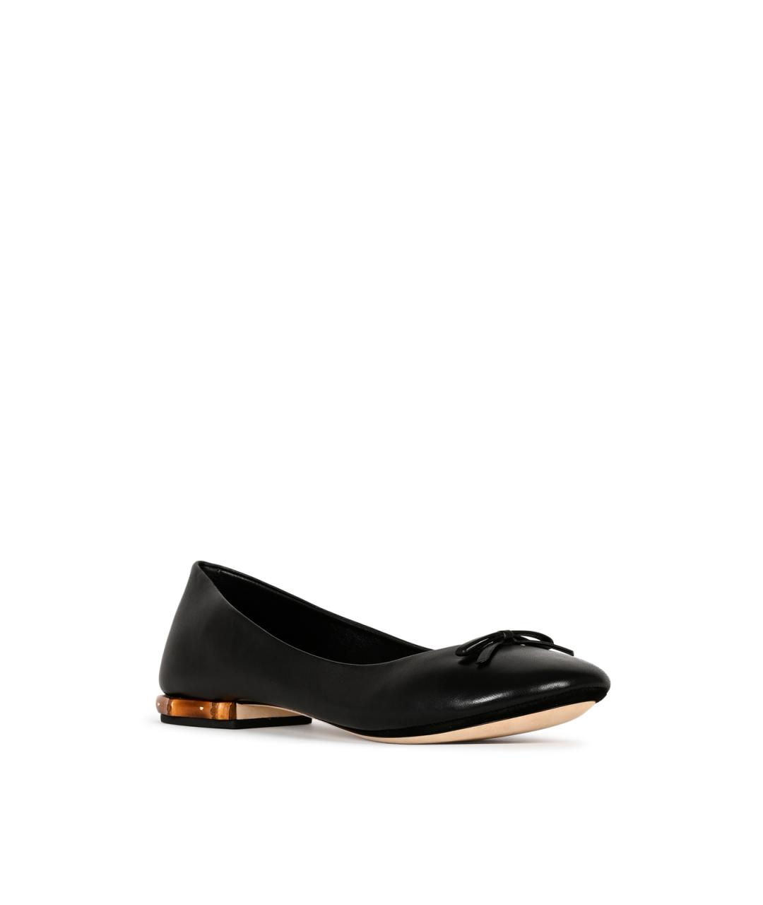 GUCCI Черные кожаные балетки, фото 2