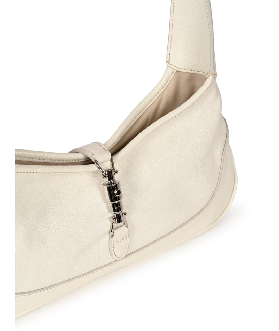 GUCCI Белая кожаная сумка через плечо, фото 4