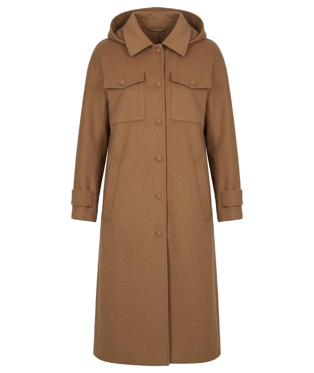 MAX MARA Бежевое шерстяное пальто, фото 1