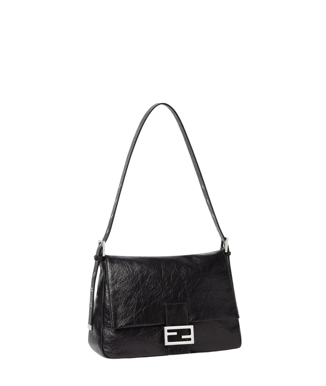 FENDI Черная кожаная сумка через плечо, фото 2