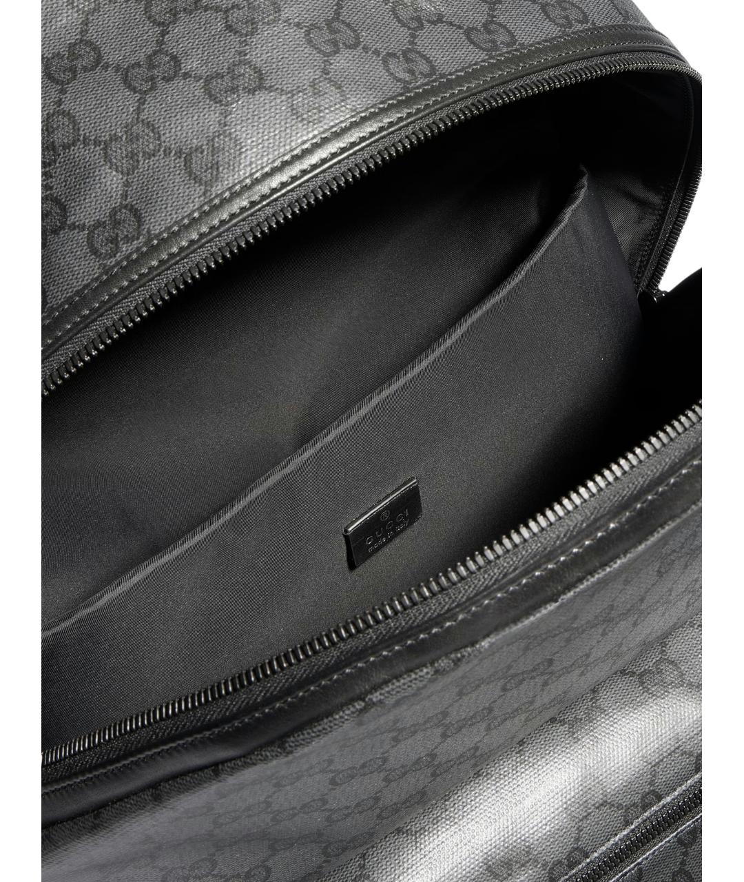 GUCCI Черный рюкзак из канвы, фото 5