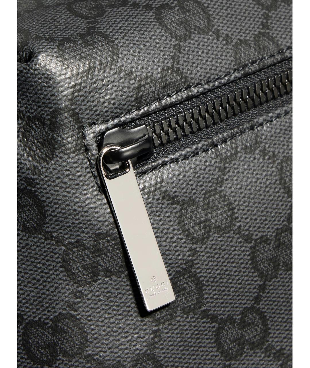 GUCCI Черный рюкзак из канвы, фото 6