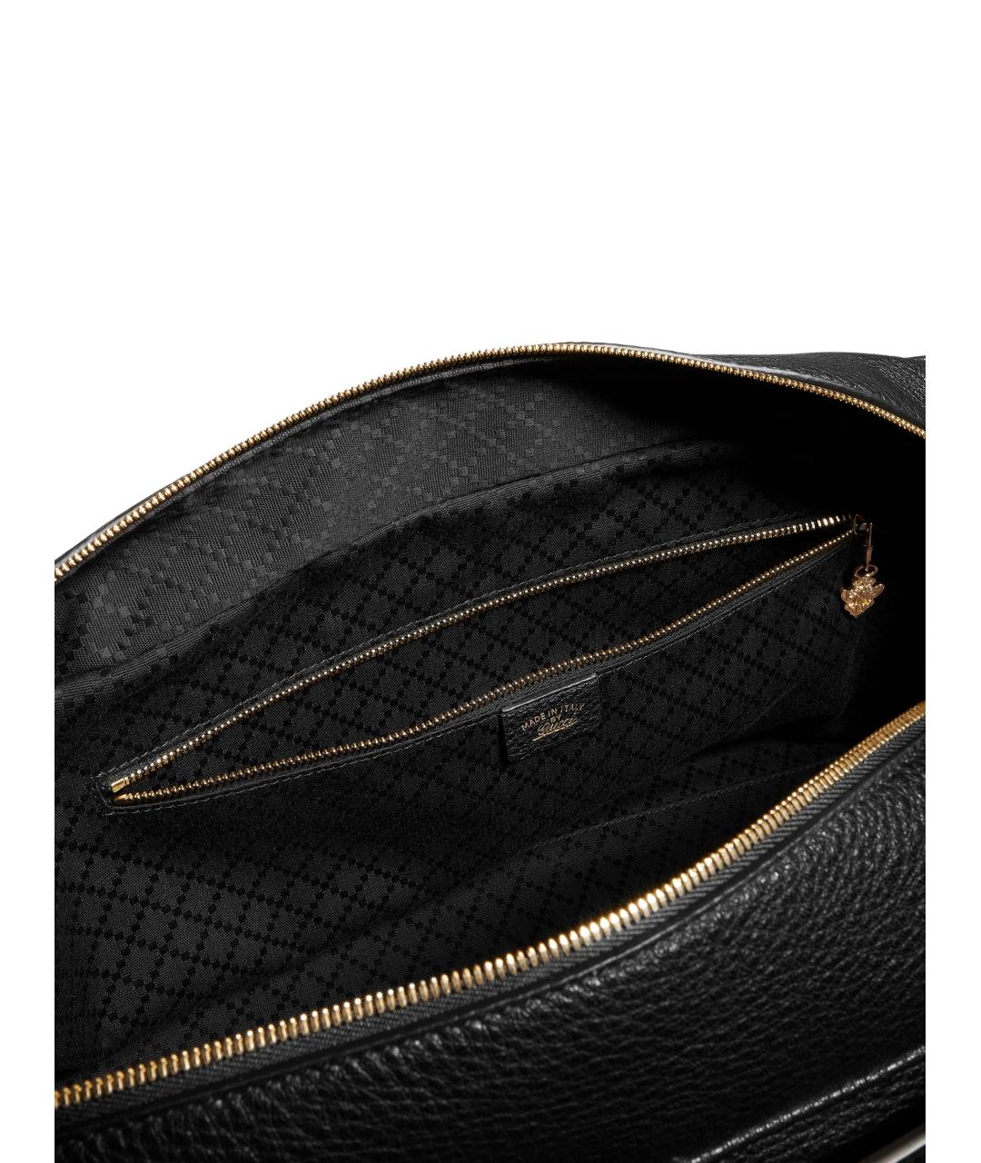GUCCI Черная кожаная сумка через плечо, фото 4