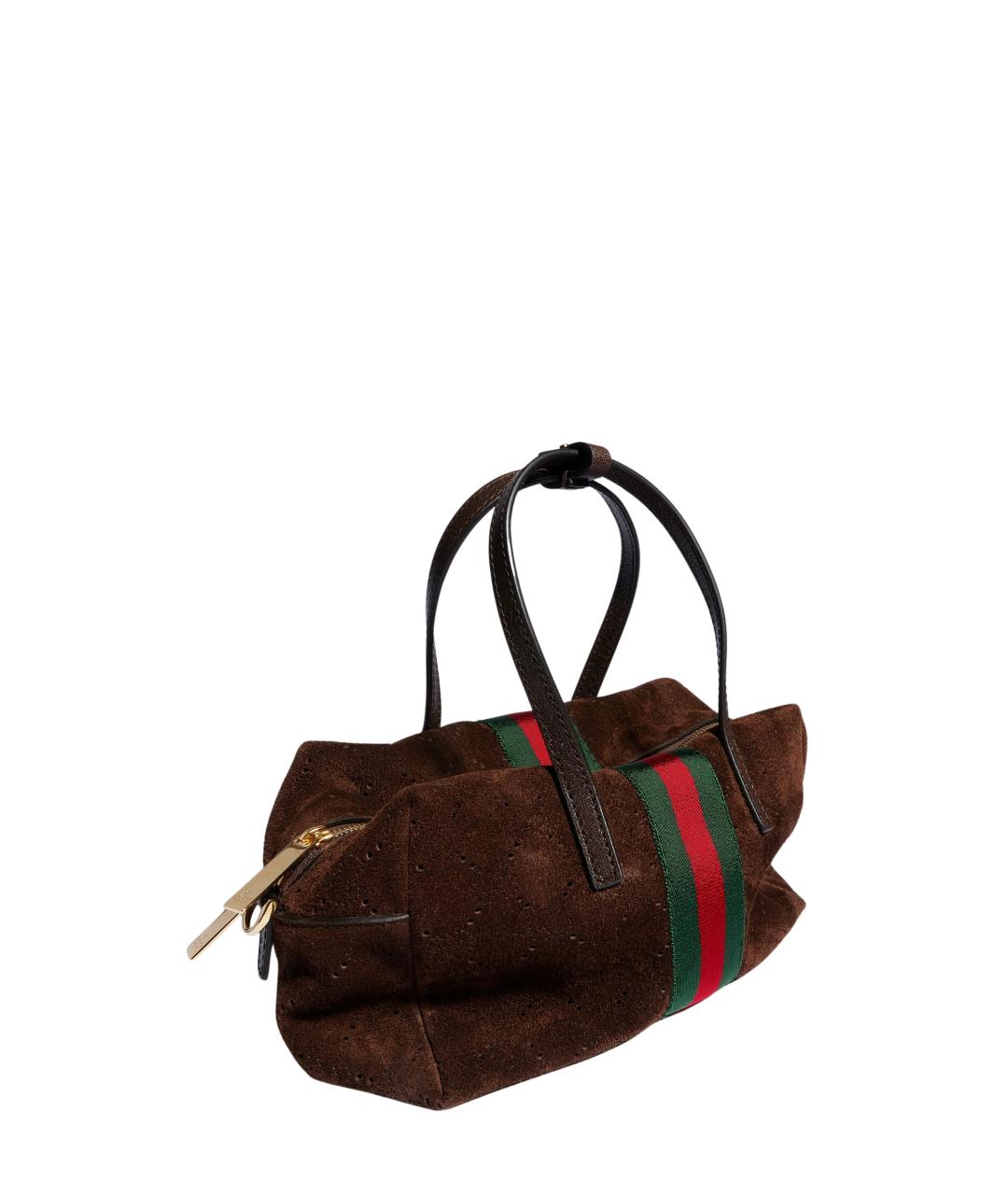 GUCCI Коричневая кожаная сумка тоут, фото 2