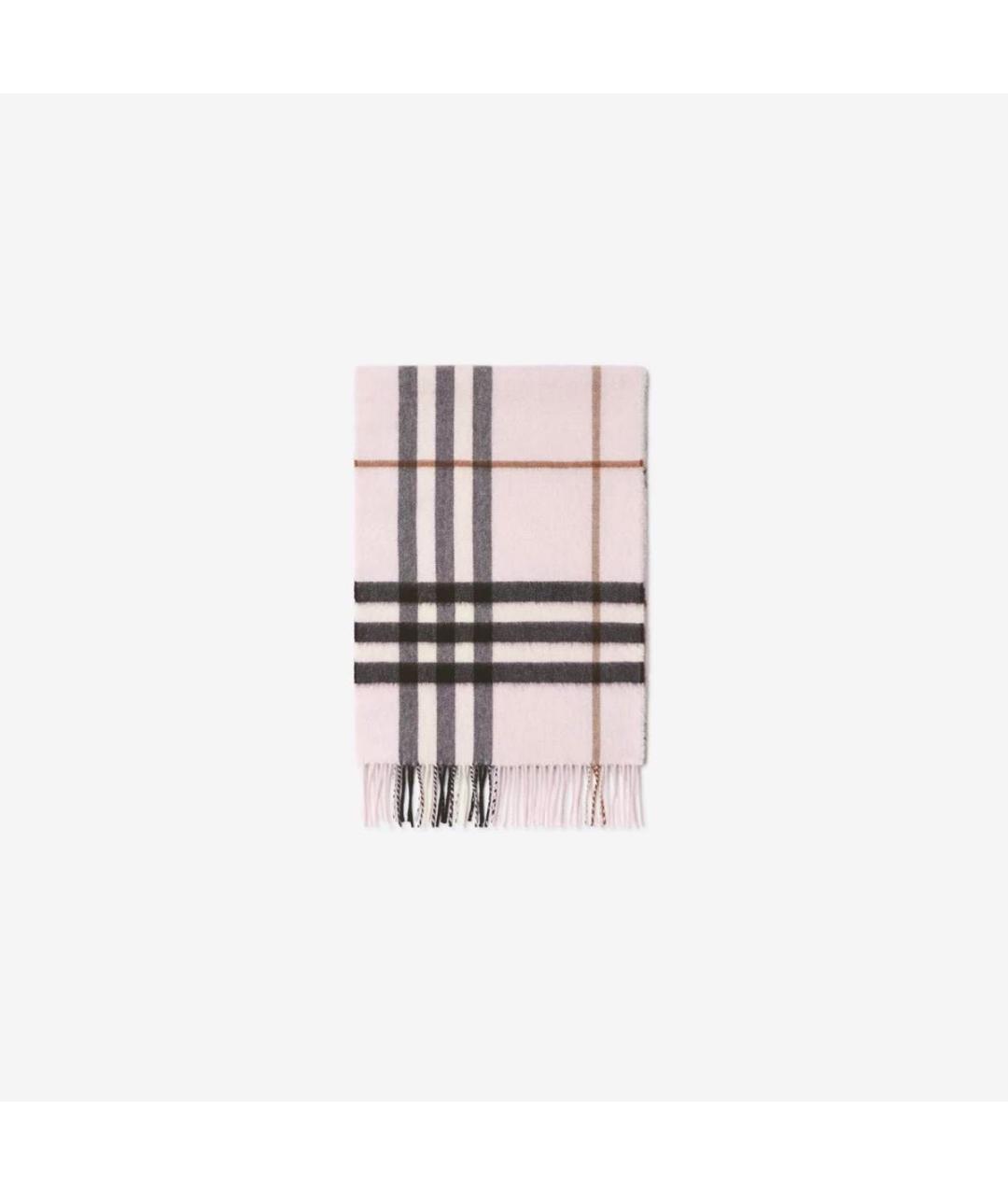 BURBERRY Розовый кашемировый шарф, фото 3