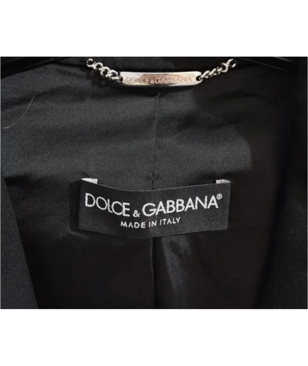 DOLCE&GABBANA Черный хлопковый жакет/пиджак, фото 3