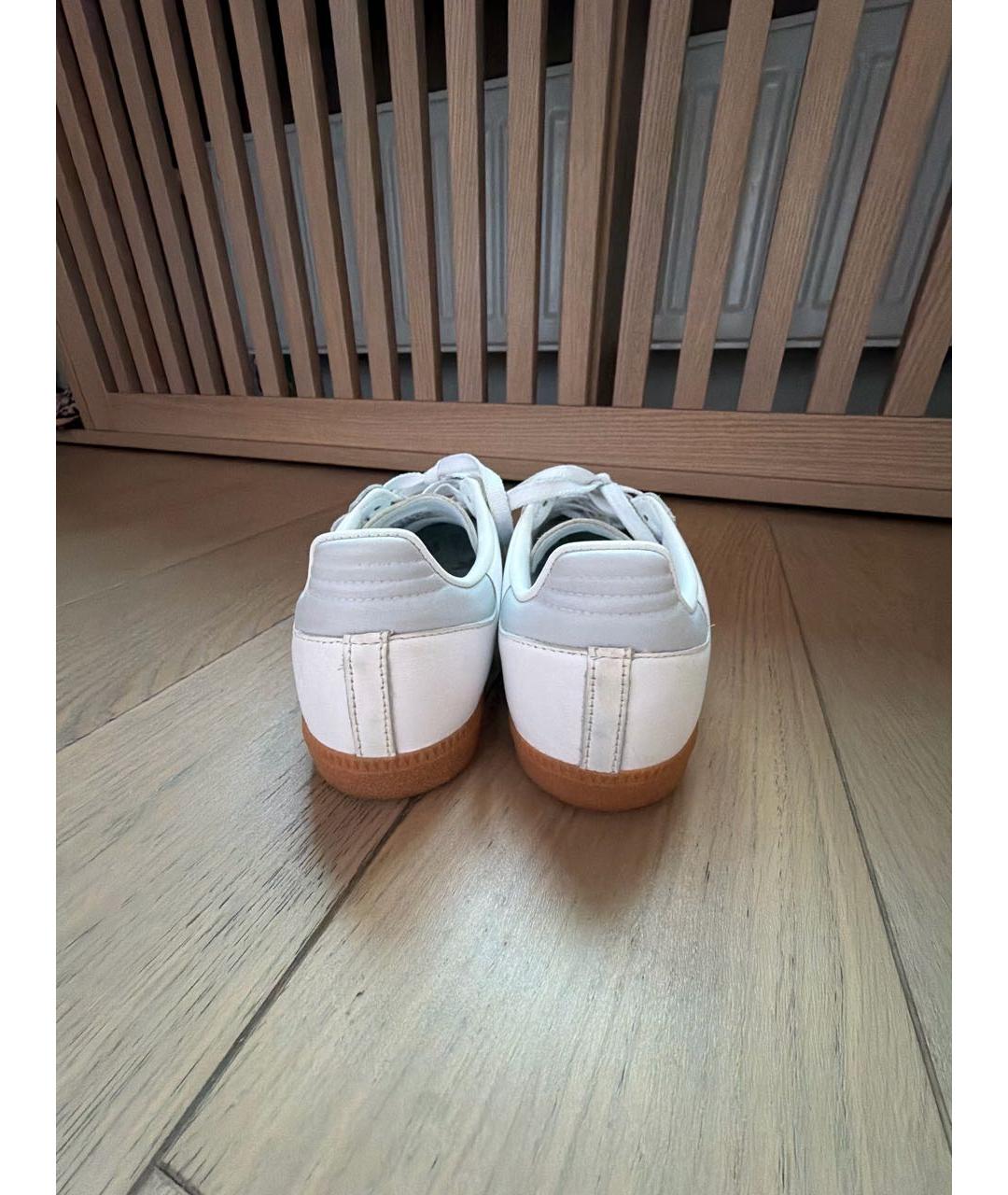 ADIDAS Белые кожаные кеды, фото 4