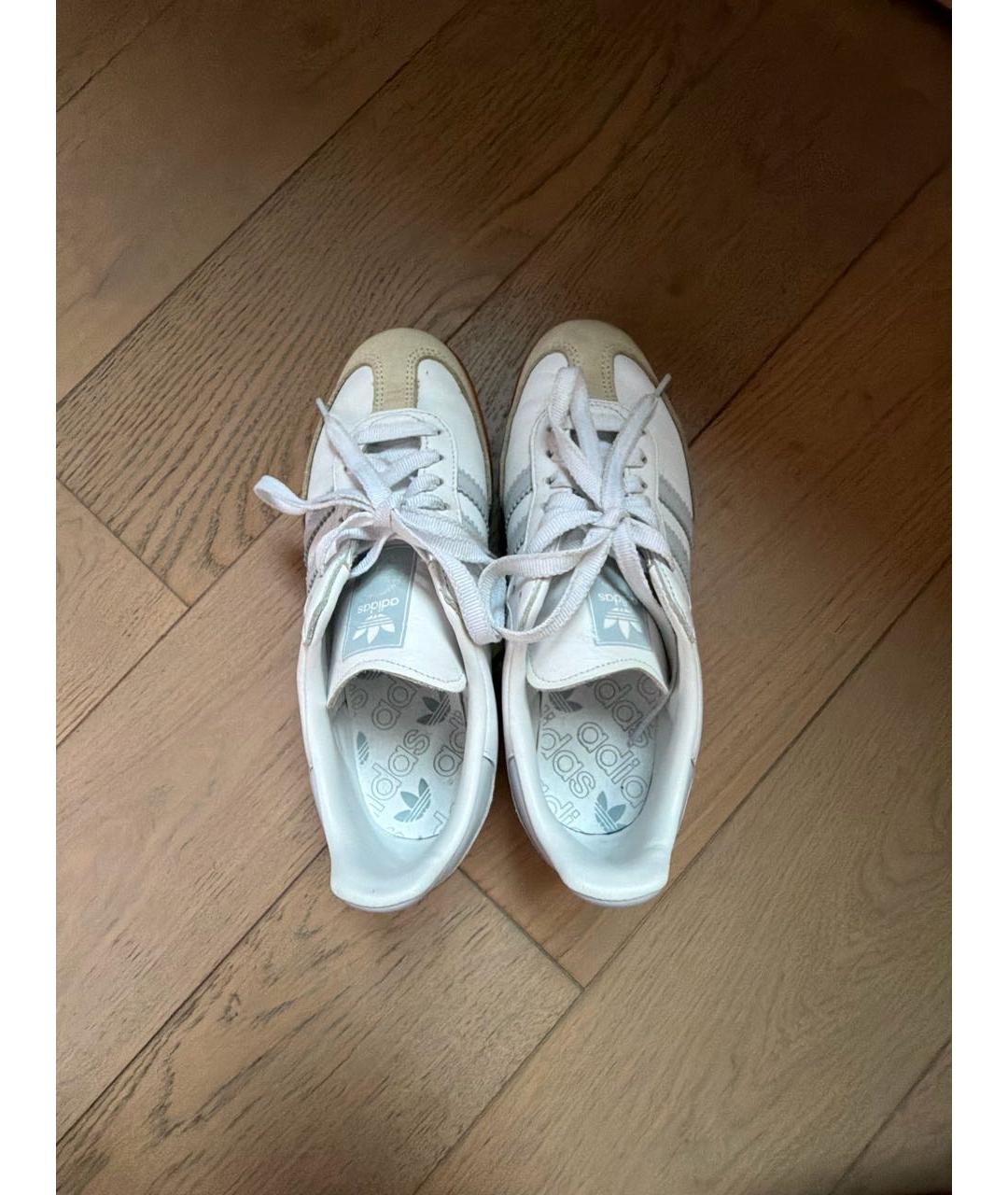 ADIDAS Белые кожаные кеды, фото 3