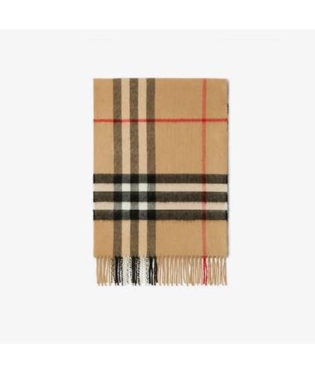 BURBERRY Бежевый кашемировый шарф, фото 2