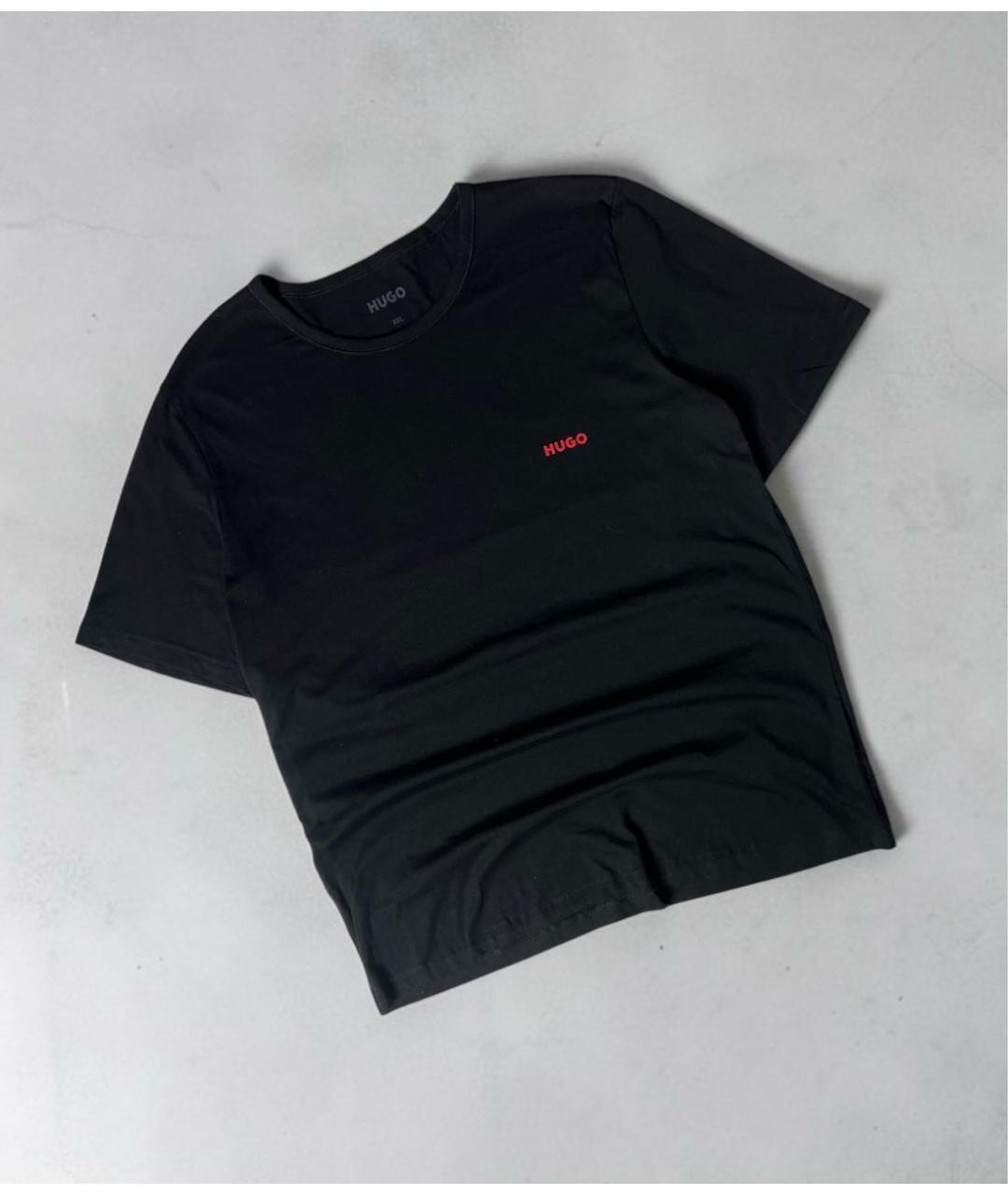 HUGO BOSS Черная хлопковая футболка, фото 5