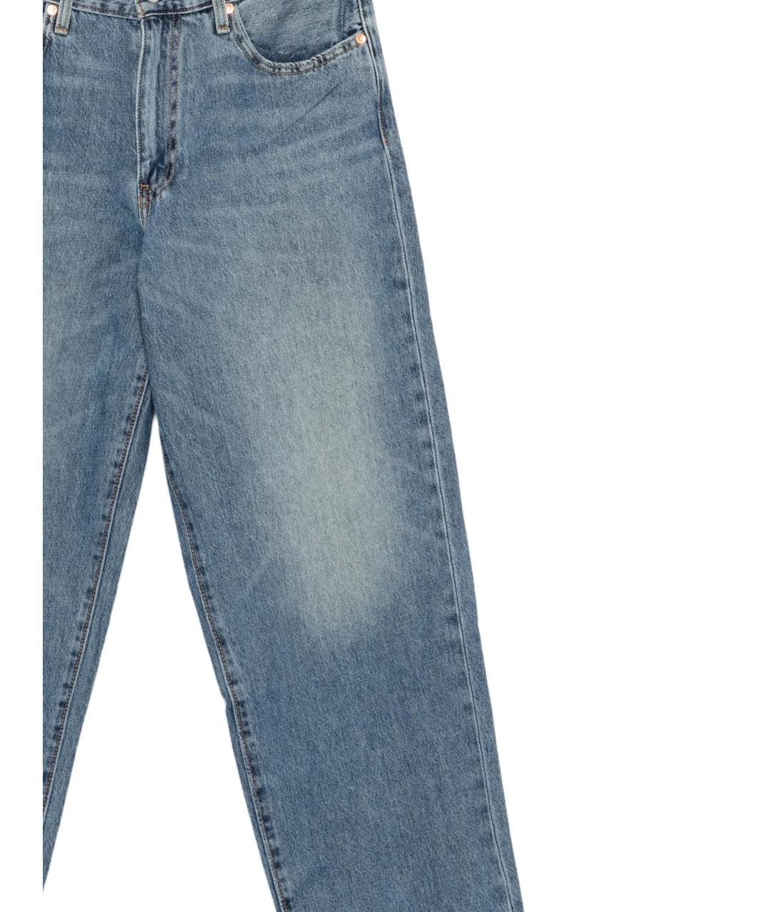 LEVI'S Голубые хлопковые прямые джинсы, фото 2