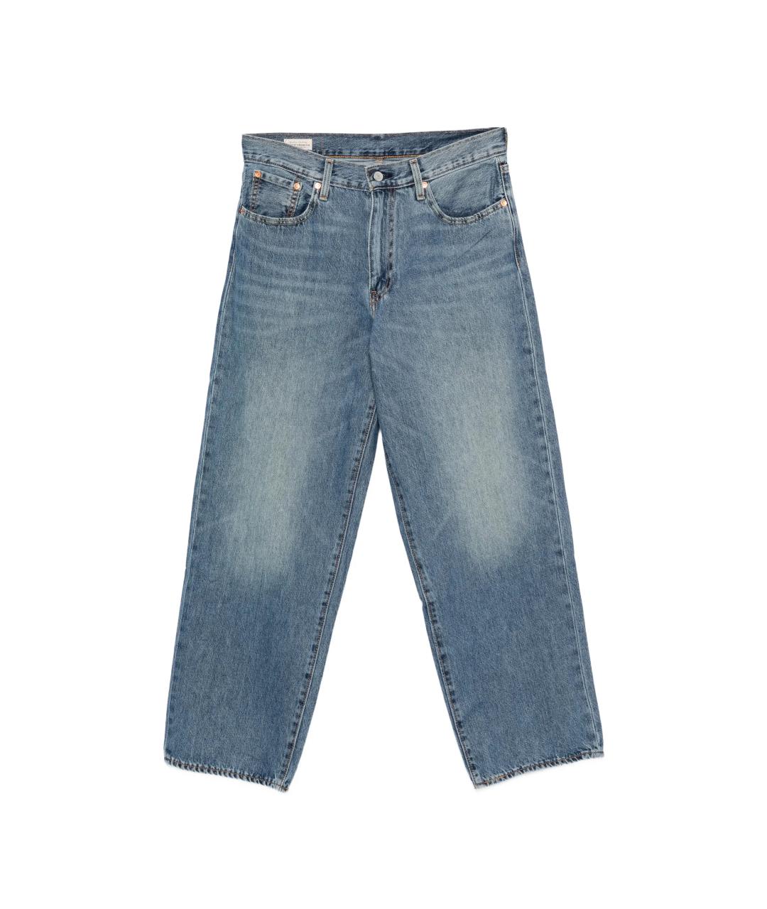 LEVI'S Голубые хлопковые прямые джинсы, фото 1