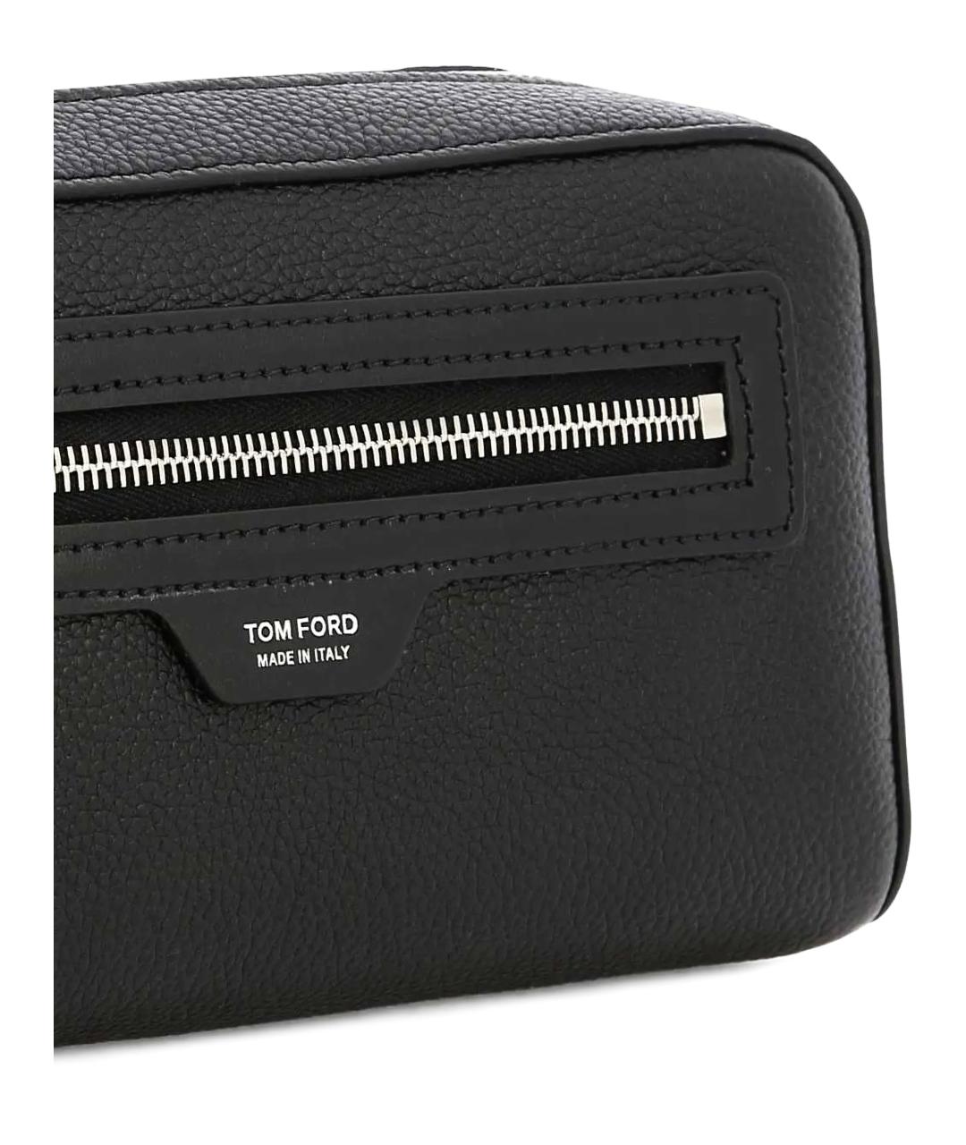 TOM FORD Черная кожаная косметичка, фото 3
