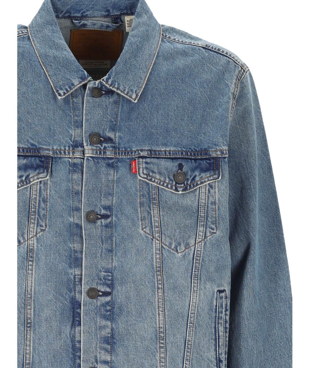 LEVI'S Голубая хлопковая куртка, фото 2