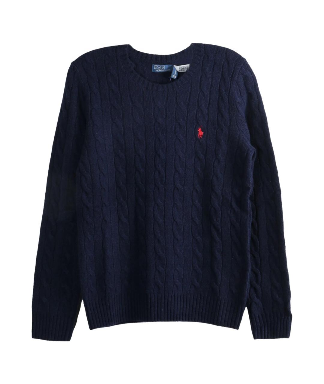 POLO RALPH LAUREN Темно-синий шерстяной джемпер / свитер, фото 1