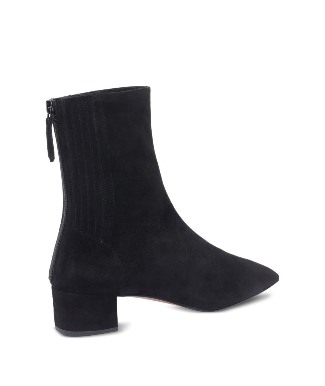 AQUAZZURA Черные замшевые ботильоны, фото 4