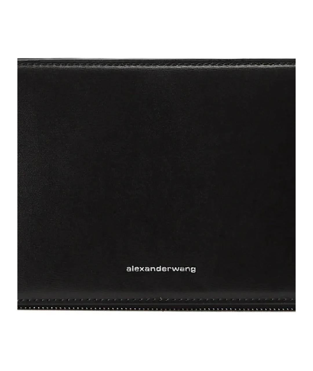 ALEXANDER WANG Черная кожаная сумка через плечо, фото 3
