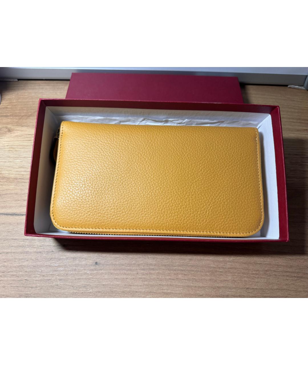 FERRAGAMO Горчичный кожаный кошелек, фото 2
