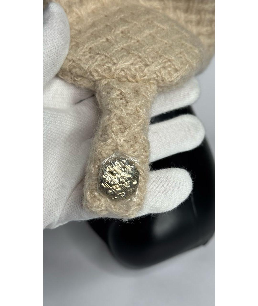 CHANEL Бежевая кашемировая шапка, фото 4