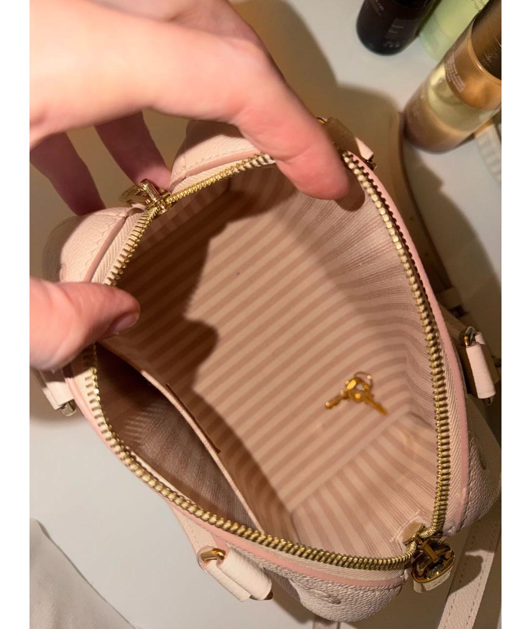 LOUIS VUITTON Розовая кожаная сумка через плечо, фото 5