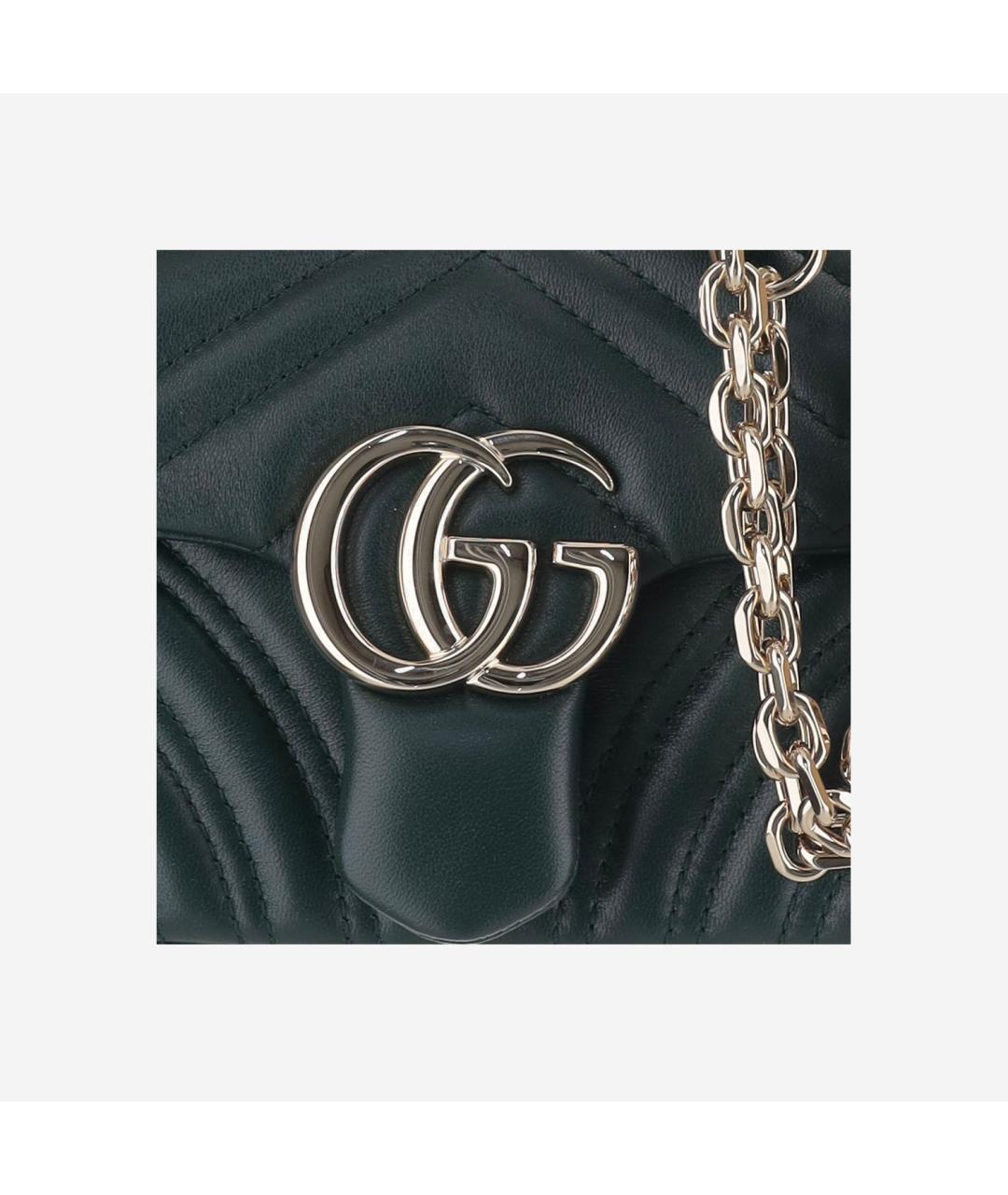GUCCI Зеленая кожаная сумка через плечо, фото 4