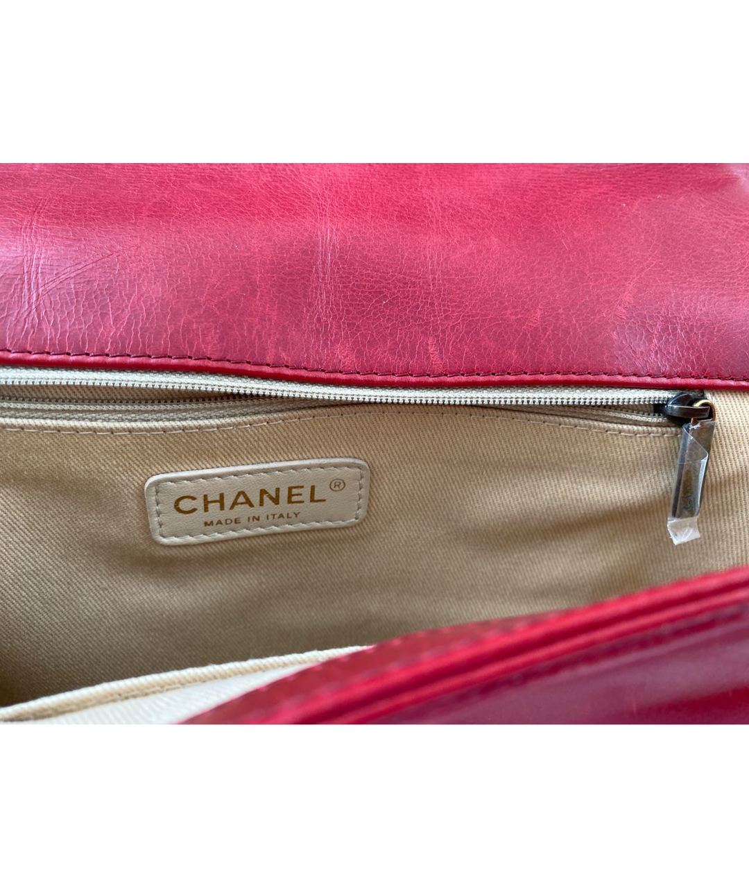 CHANEL PRE-OWNED Красная кожаная сумка тоут, фото 6
