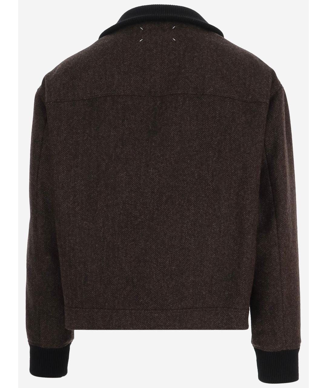 MAISON MARGIELA Коричневая шерстяная куртка, фото 2