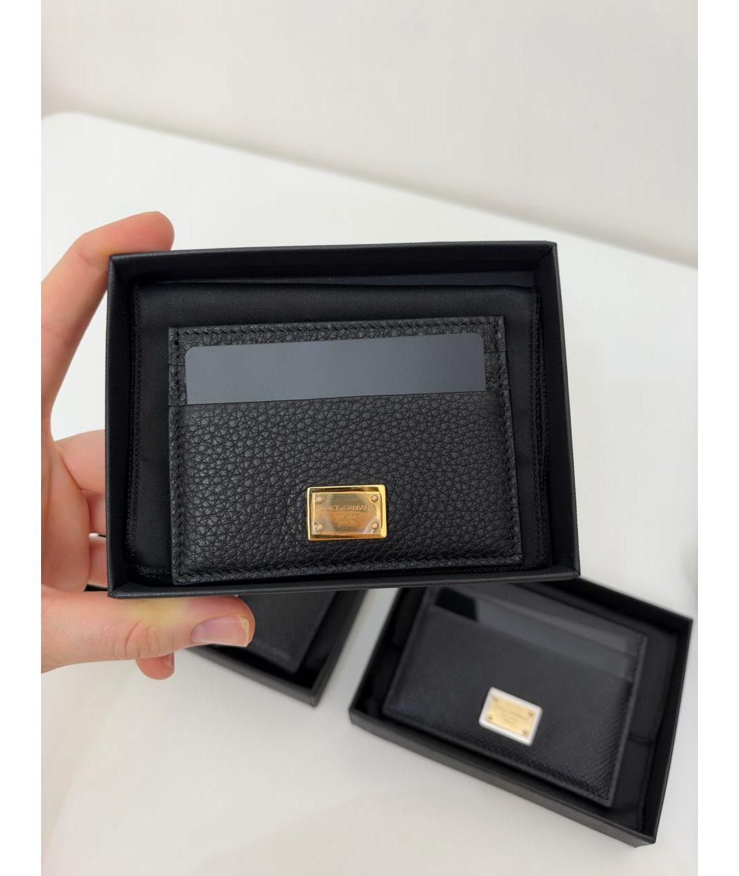 LOUIS VUITTON Черный кожаный кардхолдер, фото 3