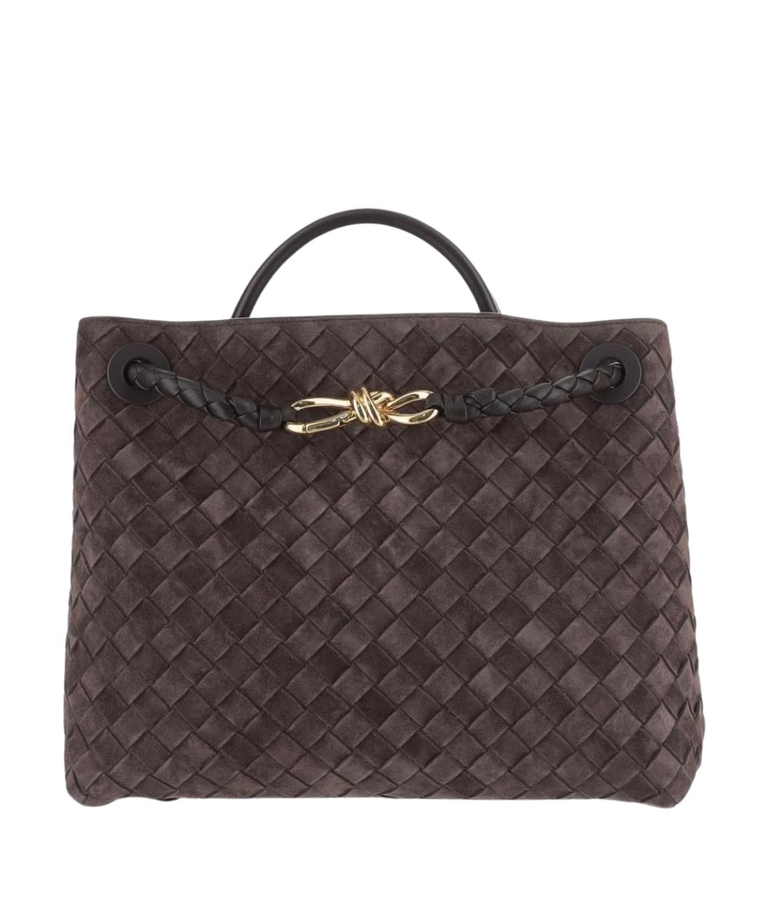 BOTTEGA VENETA Коричневая замшевая сумка тоут, фото 1