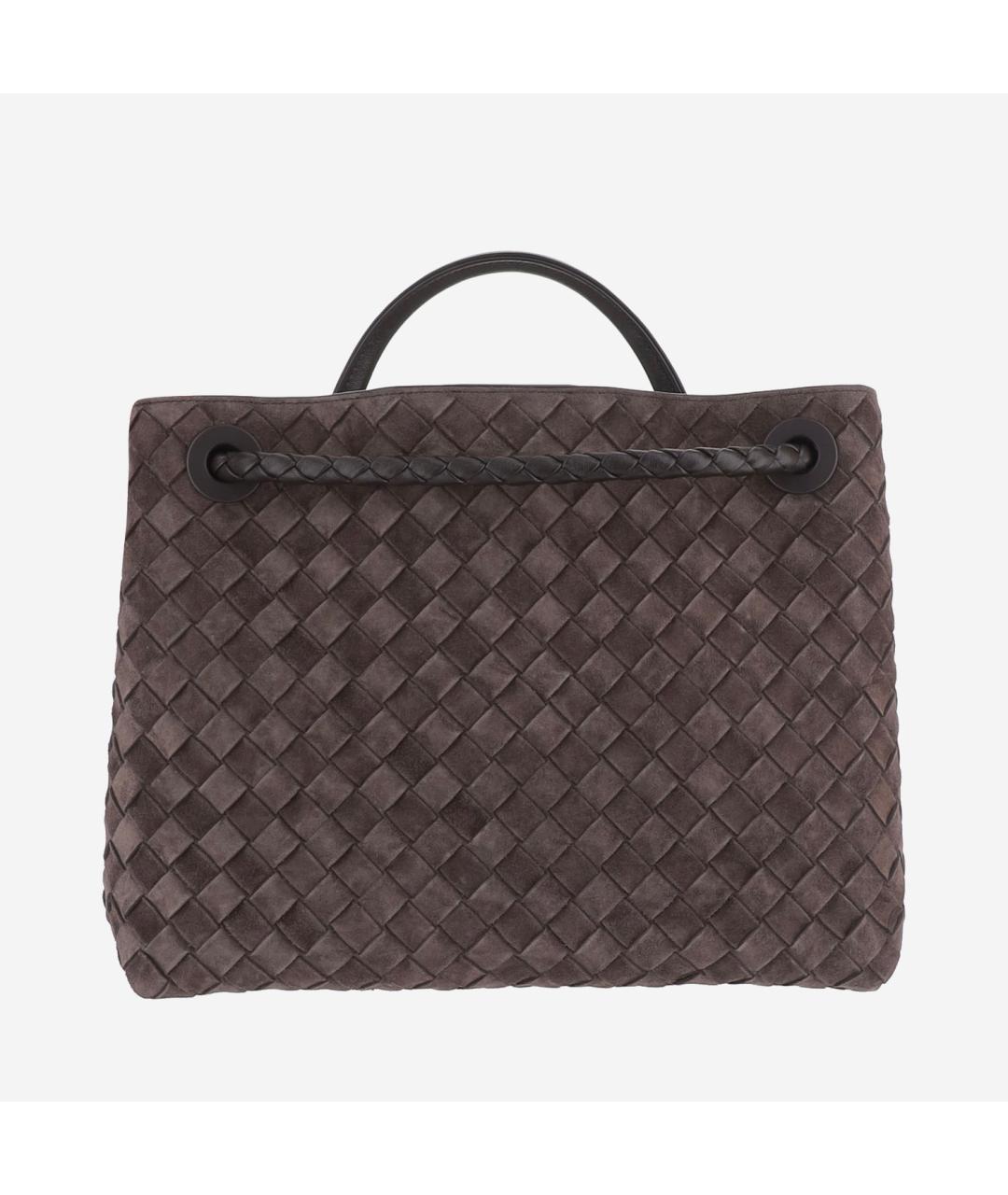 BOTTEGA VENETA Коричневая замшевая сумка тоут, фото 4