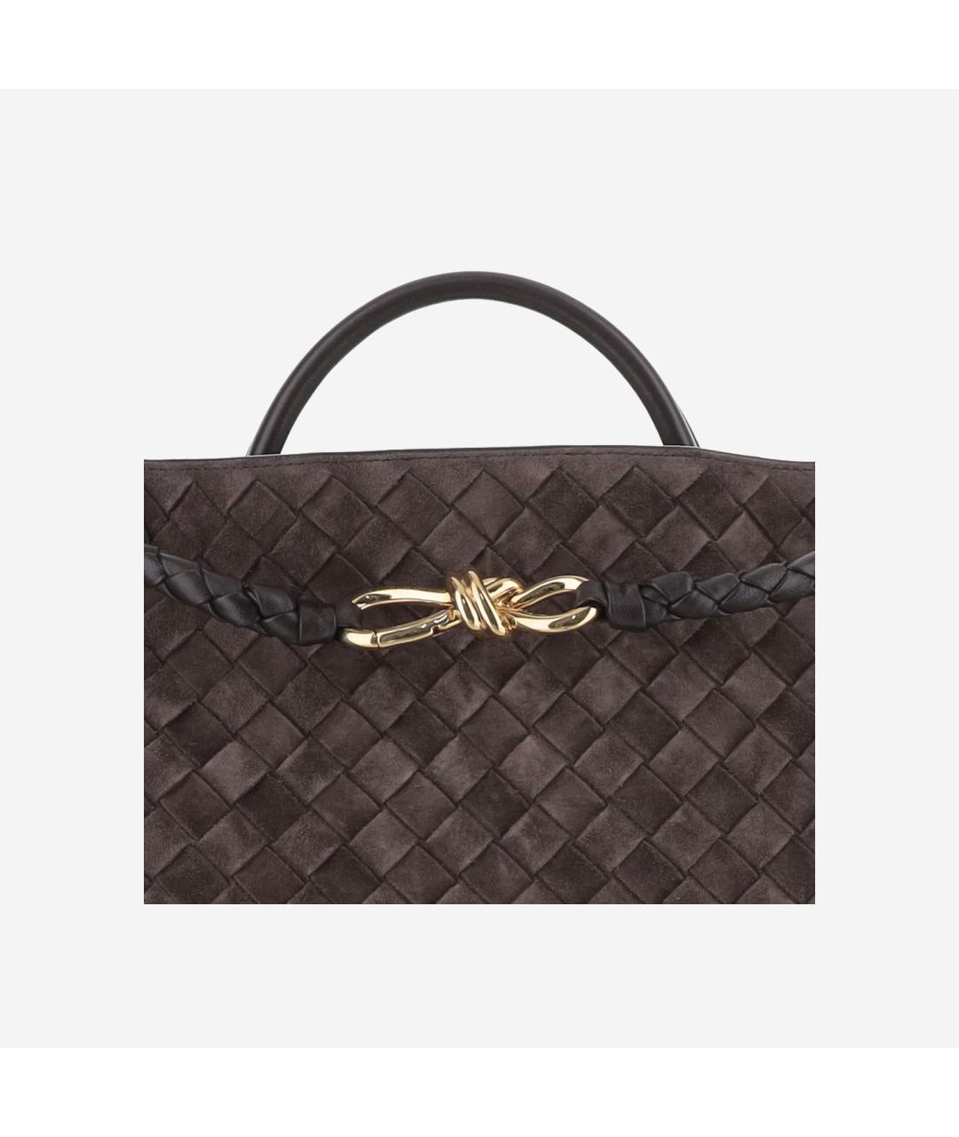 BOTTEGA VENETA Коричневая замшевая сумка тоут, фото 6