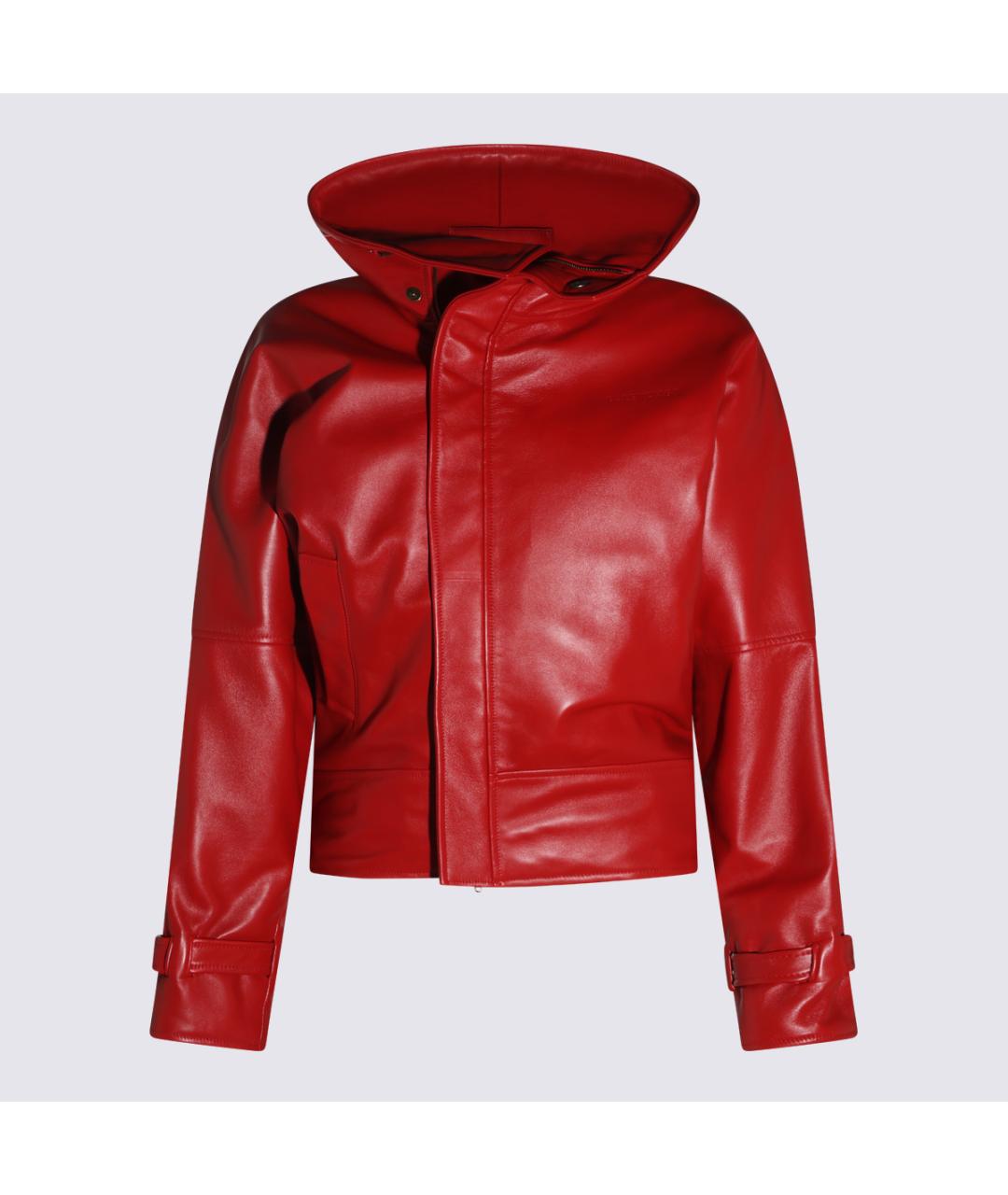 BALENCIAGA Красная кожаная куртка, фото 2