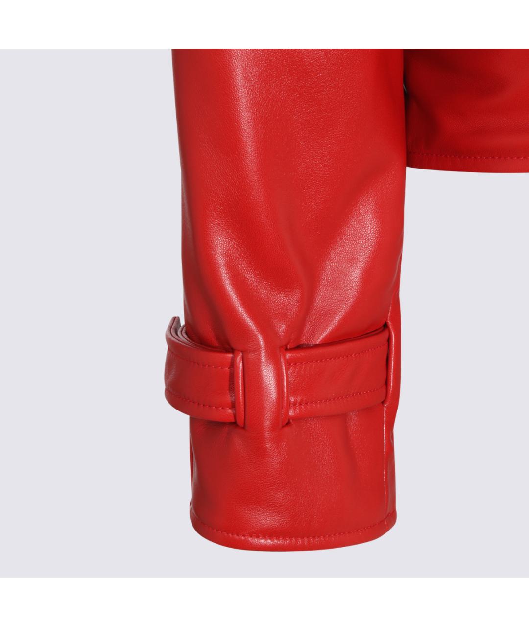 BALENCIAGA Красная кожаная куртка, фото 5