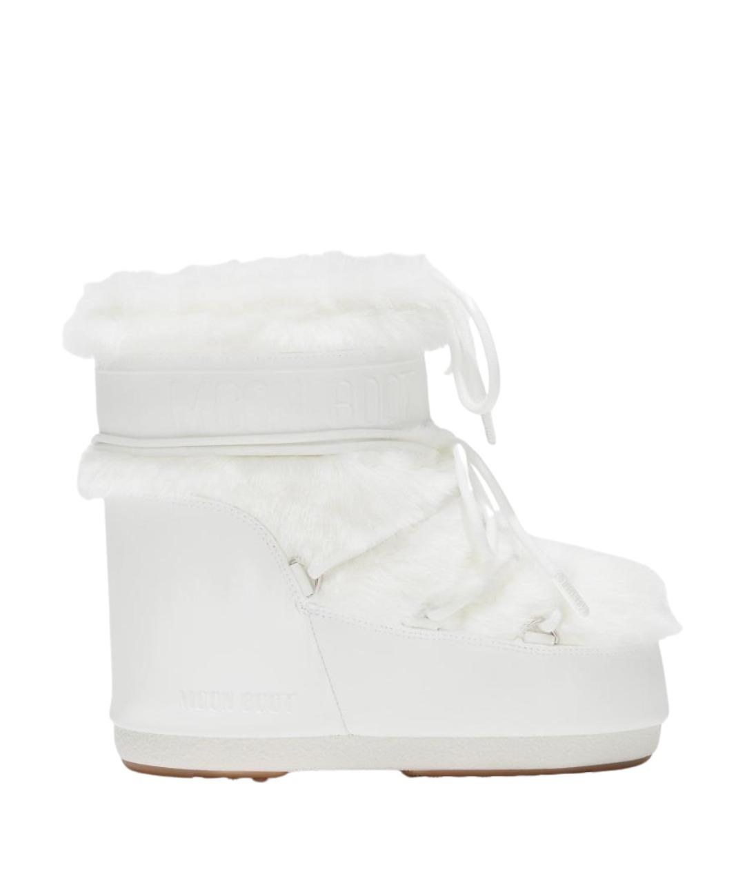 MOON BOOT Белые синтетические сапоги, фото 1