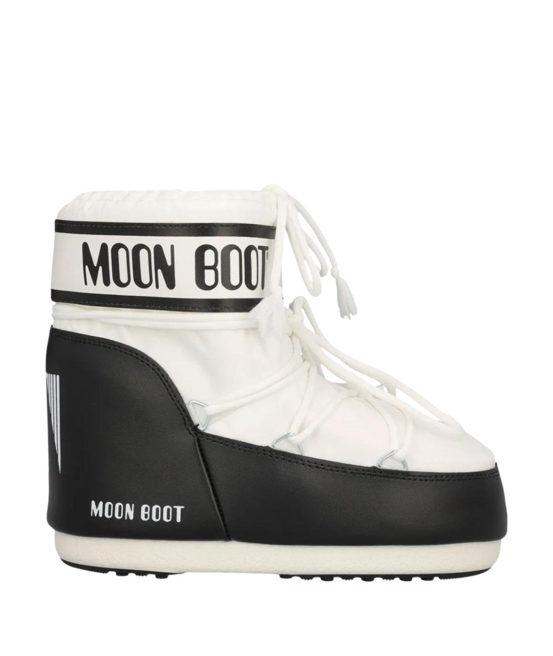 MOON BOOT Белые синтетические сапоги, фото 1