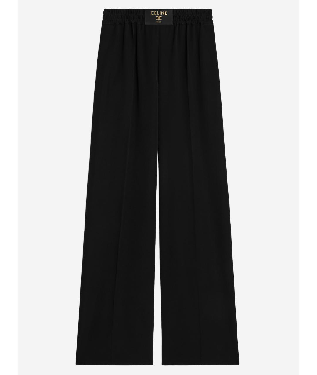 CELINE Черные шерстяные брюки широкие, фото 4