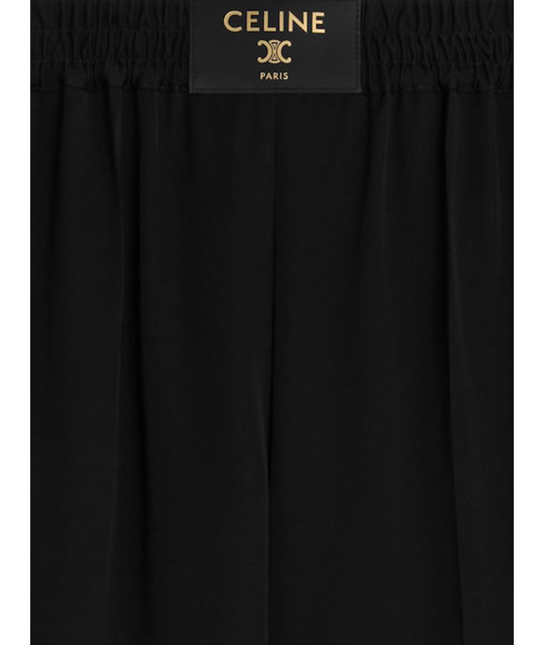 CELINE Черные шерстяные брюки широкие, фото 3