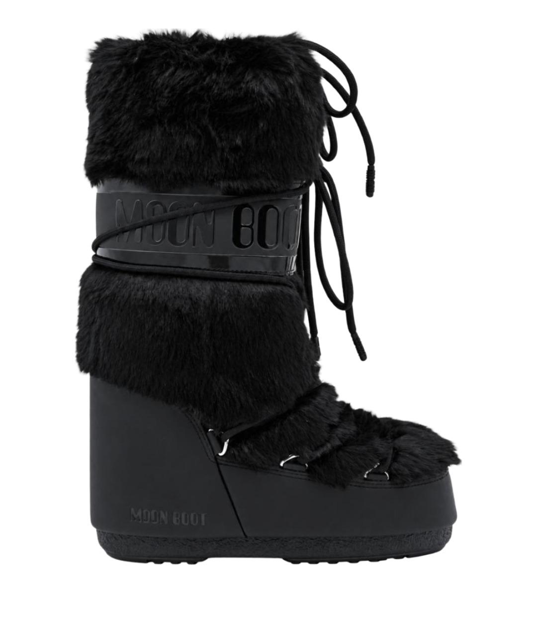 MOON BOOT Черные текстильные сапоги, фото 1